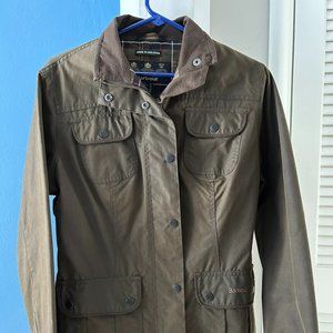 Barbour Ladies Waxed Cotton Utility Jacket US Size 8